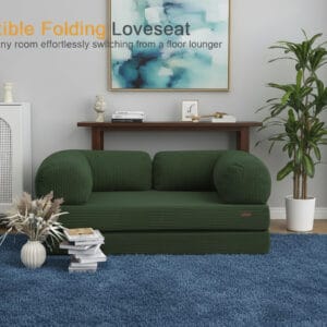 Futon Sofa Bed, 4-in-1 Floor Foldable Sofa Couch Bed Queen