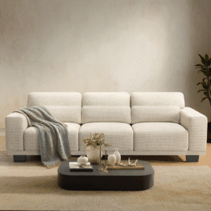 Pipishell 3 Seater Sofa with Wide Armrests and Deep Seats
