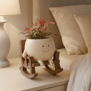 Smily Face Planter Pot Cute Resin Flower Head Planters