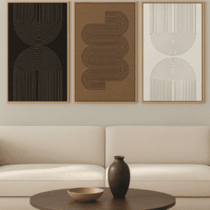 Neutral Abstract Wall Art for Living Room