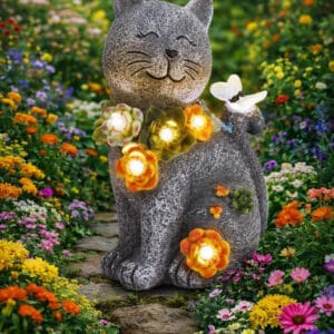 Solar Garden Statues Outdoor Decor