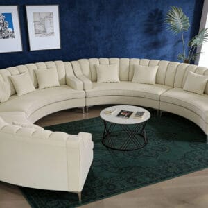 Velvet Curved Modular Sectional Sofa for Living Room