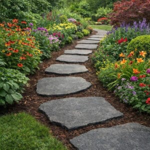3‑Pack Rubber Stepping Stones for Garden Pathways