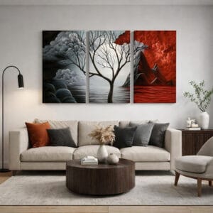 Wieco Art The Cloud Tree Prints Artwork Abstract Seascape Paintings