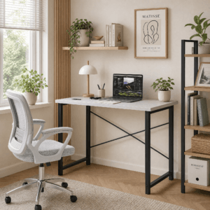 Desk for Bedroom, Modern White